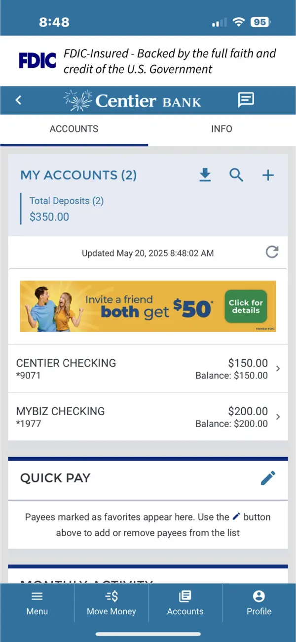 Screenshot #2 pour Centier Bank Mobile