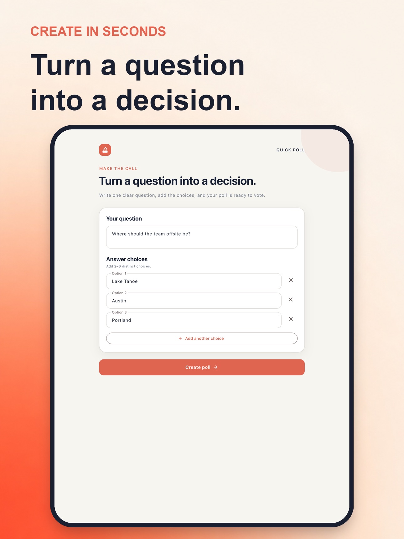 Screenshot 4 of Quick Poll: Ask & Vote