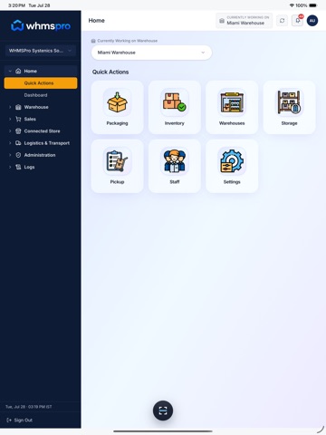 WHMSPro iPad screenshot