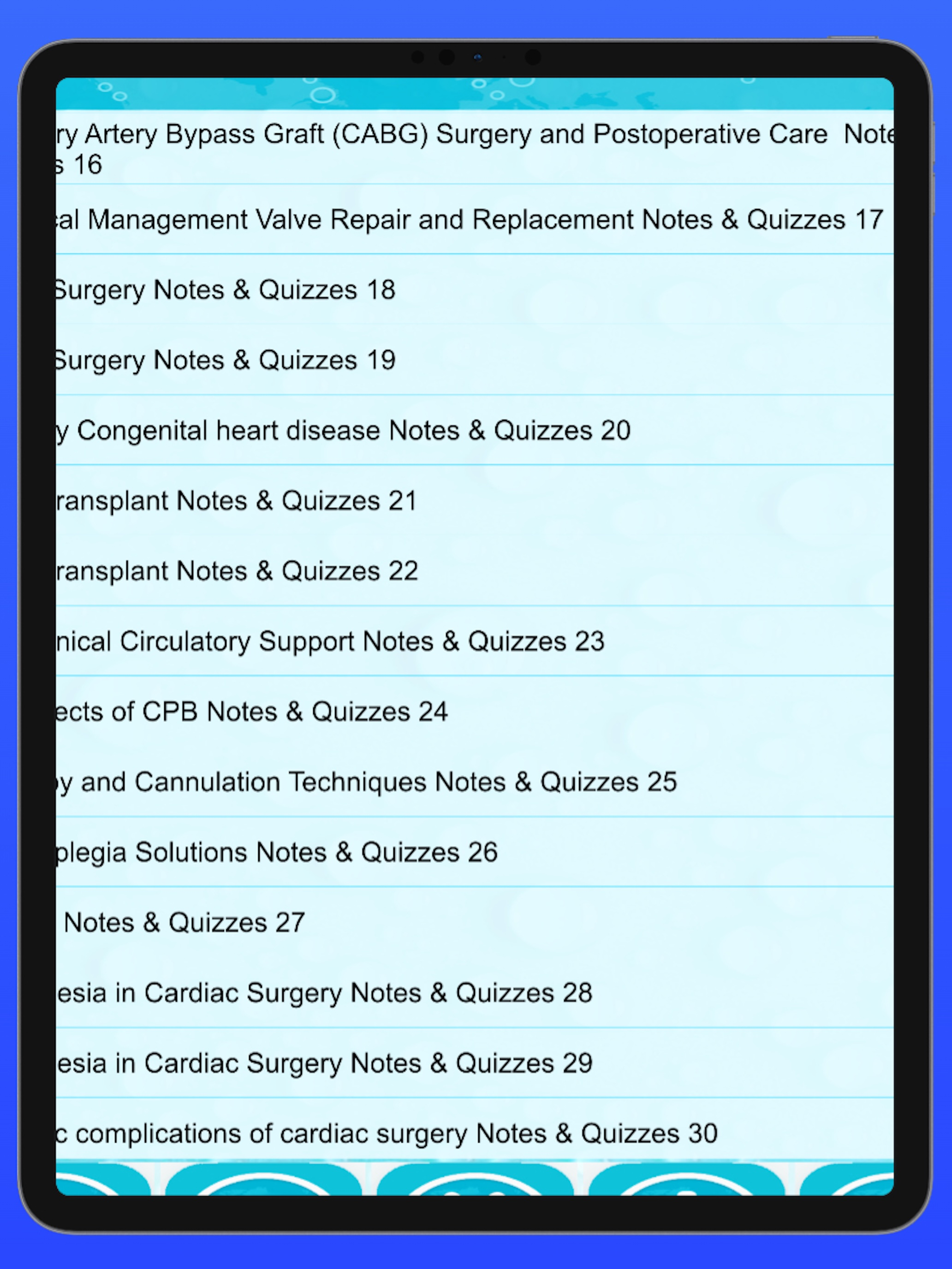 Cardiac Surgery Exam Review