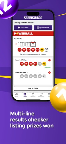 Tennessee Lottery Numbers iPhone screenshot