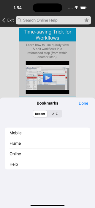 MobileFrame Online Help Screenshot 3 of 3