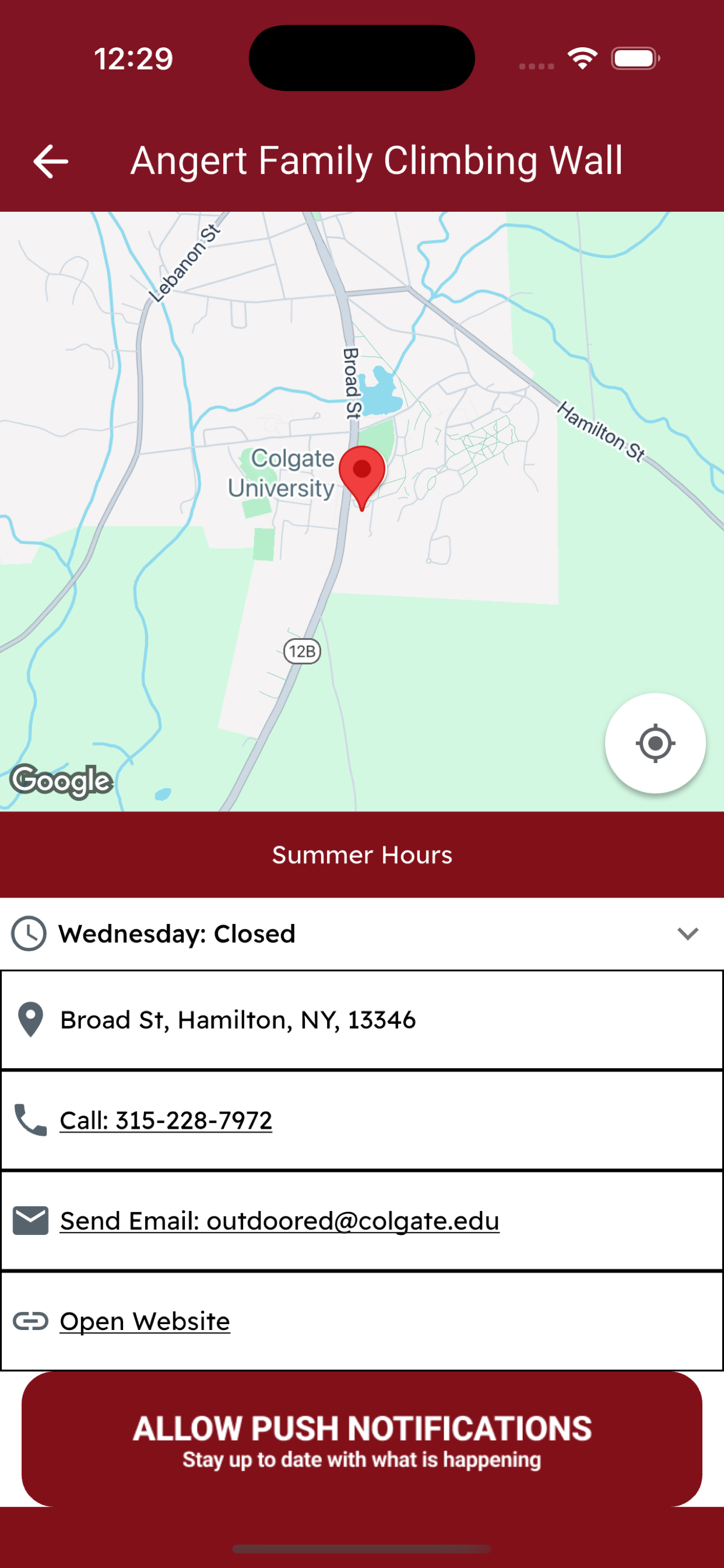 Colgate Athletics & Recreation