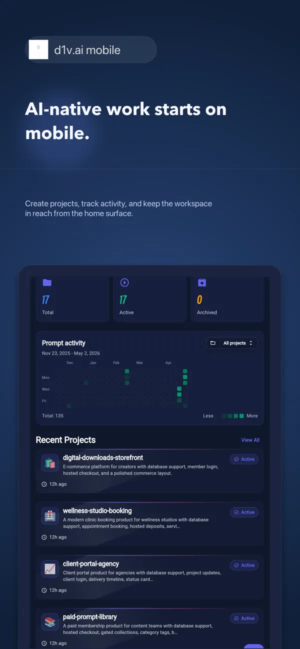 Screenshot #1 pour D1V - AI Coding Workspace