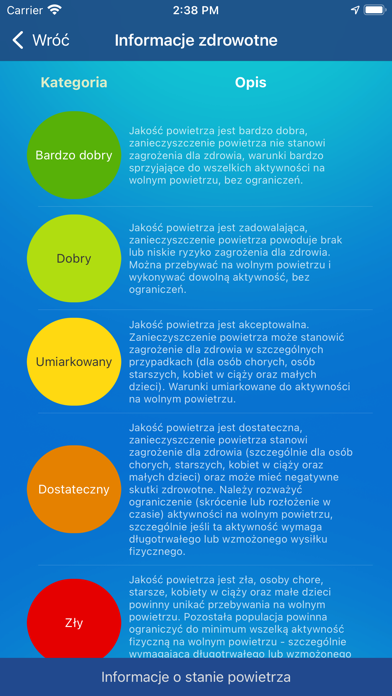Screenshot #3 pour Jakosc powietrza w Polsce