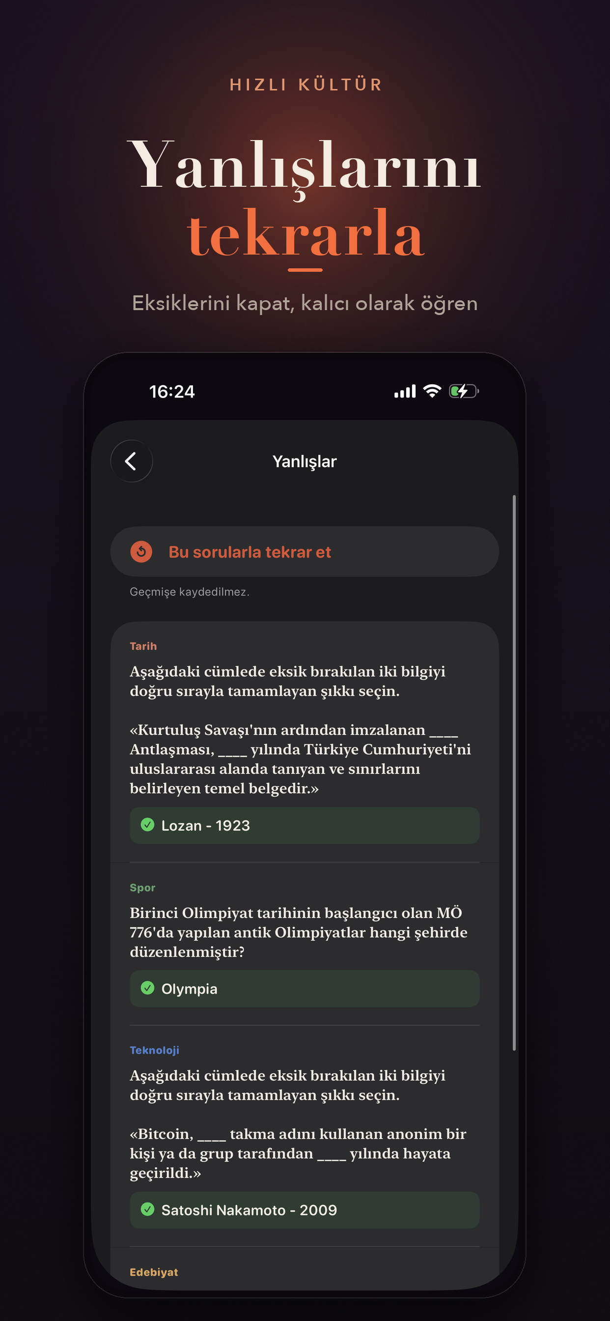 Hızlı Kültür: Genel Kültür screenshot 7