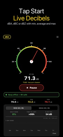 Decibel Meter+ Sound Level dB Screenshot 1 of 3