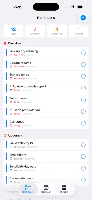 Reminders & Calendar Widget screenshot 2