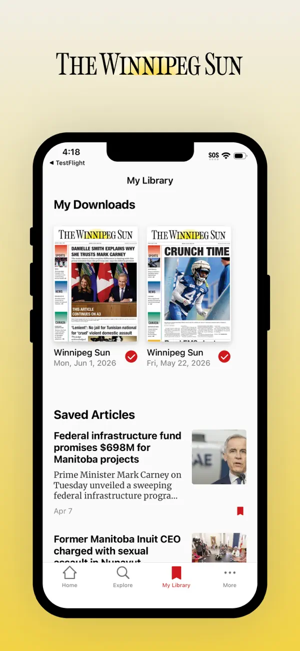 Screenshot #1 pour Winnipeg Sun ePaper