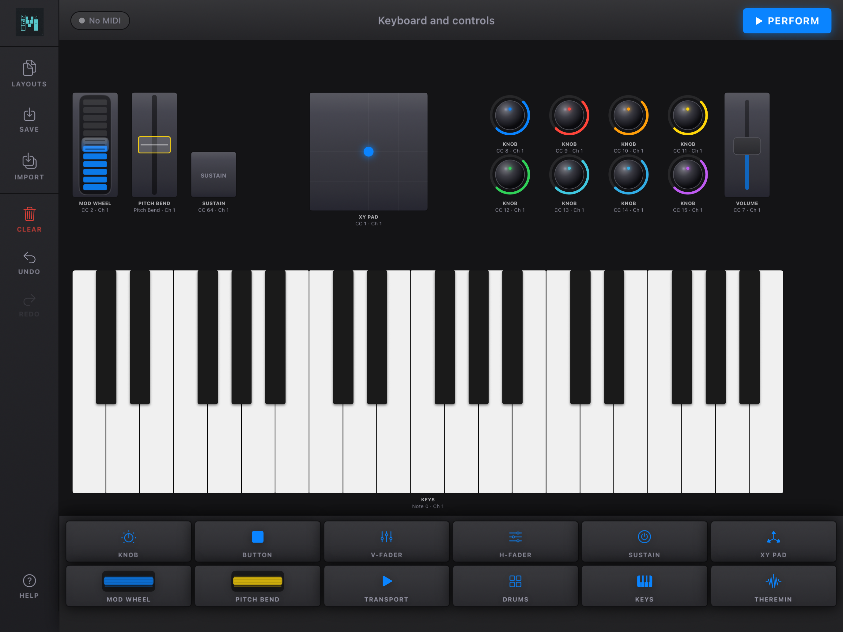 MIDI Layout screenshot 2