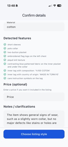 JustSell.it: AI Listing Maker Screenshot 4 of 5