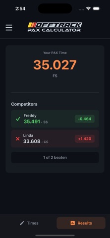 Offtrack - PAX Calculator screenshot