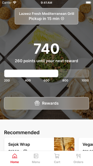 Lazeez Fresh Mediterranean iPhone screenshot 1 - Food & Drink app