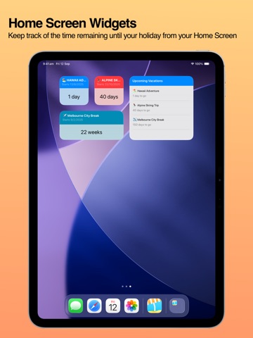 Vacation Countdown: VacaySoon iPad screenshot