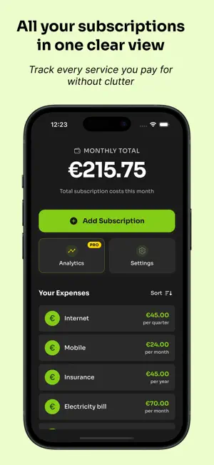 Chrima: Subscription Manager screenshot 1