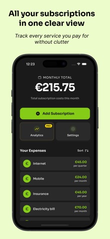 Chrima: Subscription Manager Screenshot 1 of 4