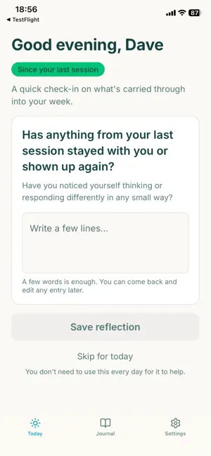Therapy Tracker: Session Prep screenshot 1