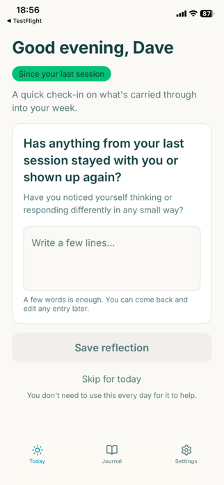 Therapy Tracker: Session Prep Screenshot 1 of 4