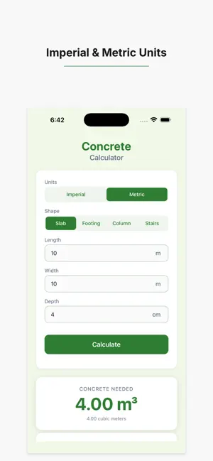Concrete Calculator: Bags screenshot 3