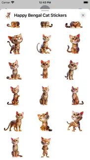 happy bengal cat stickers iphone screenshot 3