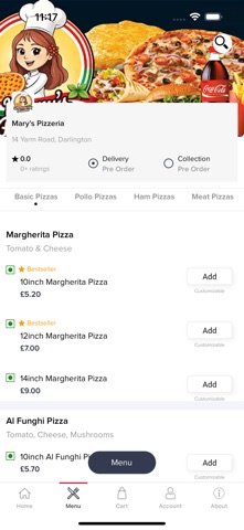 Mary’s Pizzeria screenshot