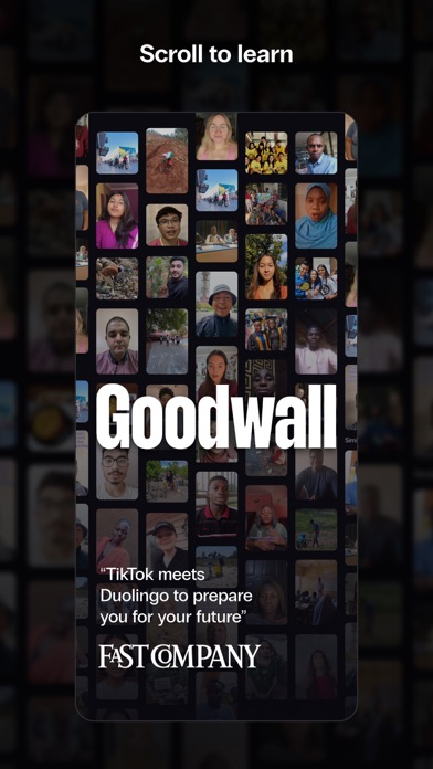 Goodwall - Learn & Earn iPhone screenshot 1 - Social Networking app