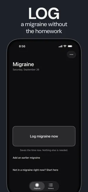 Migraine Tracker: Capture screenshot 1