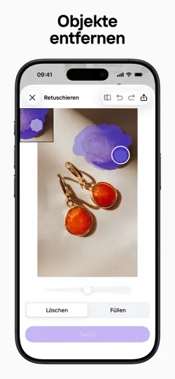 Screenshot von Photoroom: KI Foto Editor auf dem iPhone 5