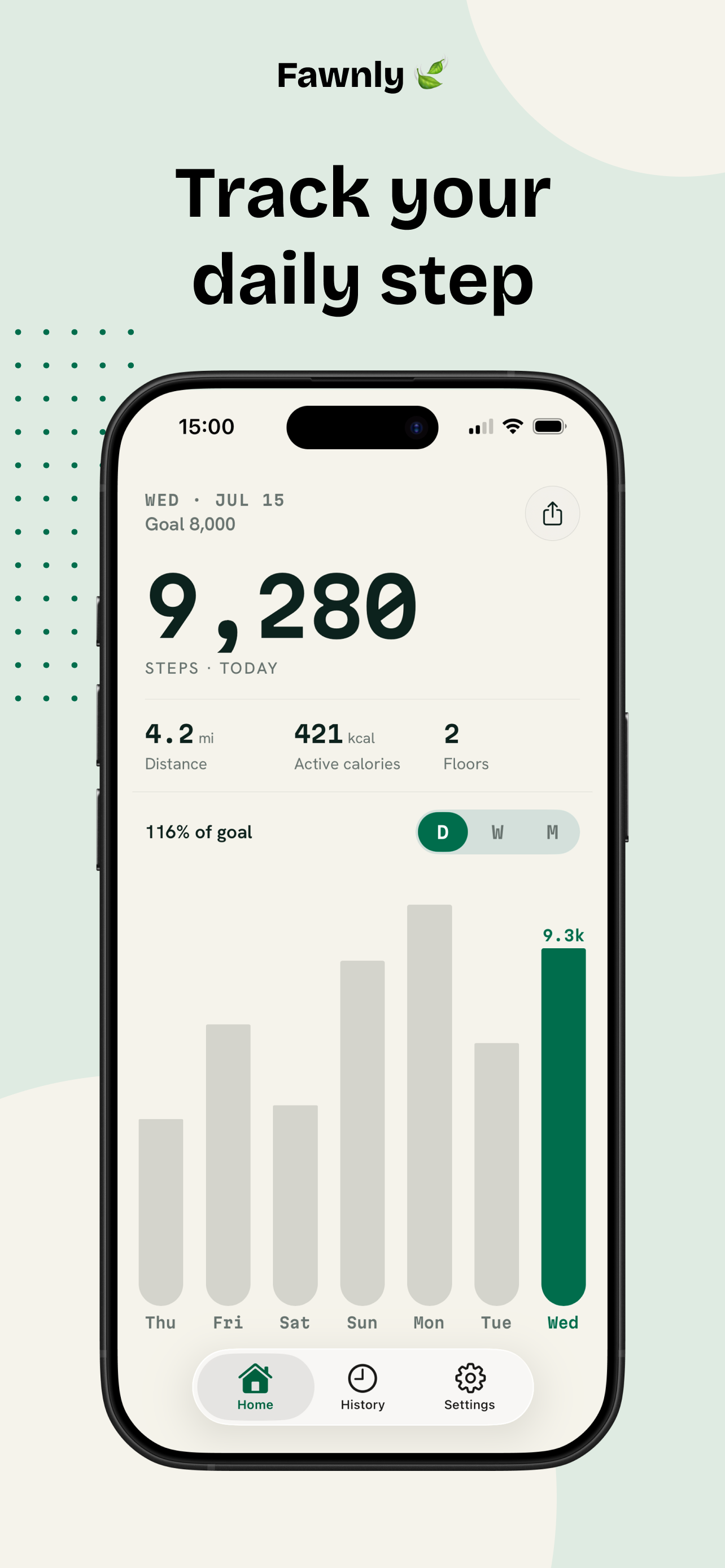 Fawnly: Step Tracker screenshot 2