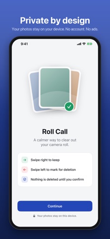 Roll Call: Swipe Photo Cleaner のスクリーンショット