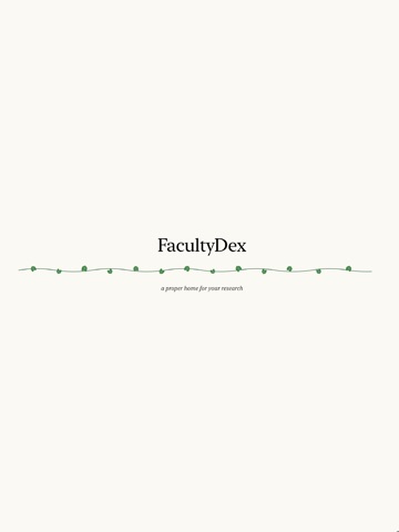 FacultyDex iPad screenshot