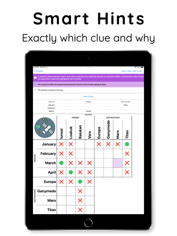 Screenshot #5 pour Logic Grid Puzzles