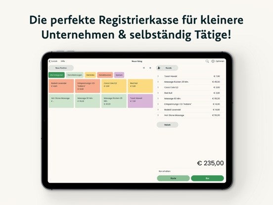 Screenshot #4 pour kassello Registrierkasse