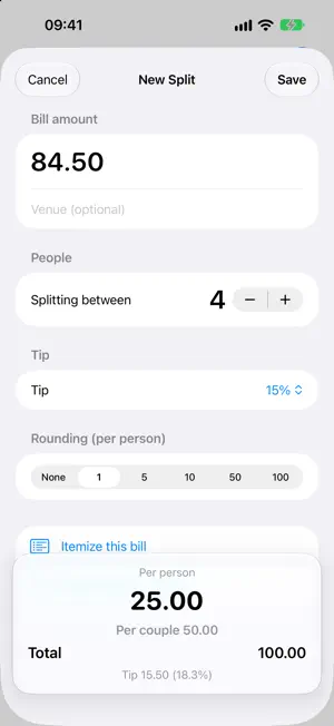Divide Bill – Split & Scan screenshot 1