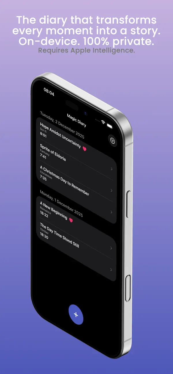 #1. Magic Diary: AI Stories (iOS) 由: Gianluca Zompa