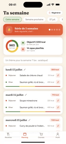 Cocotte: menus & courses iPhone screenshot