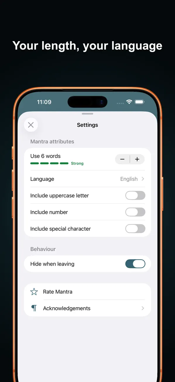 Screenshot #2 pour Mantra - Password Generator