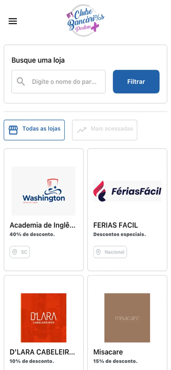 Screenshot #1 pour Clube Bancários Podem +