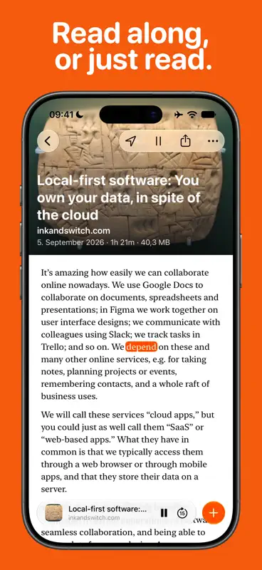 Stash: Vorlese-App & KI-Stimme screenshot 5 of 6