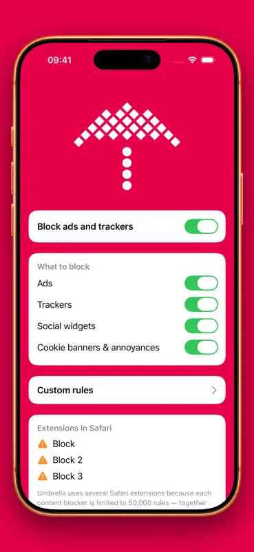 Umbrella - Ad Blocker screenshot 1 of 2