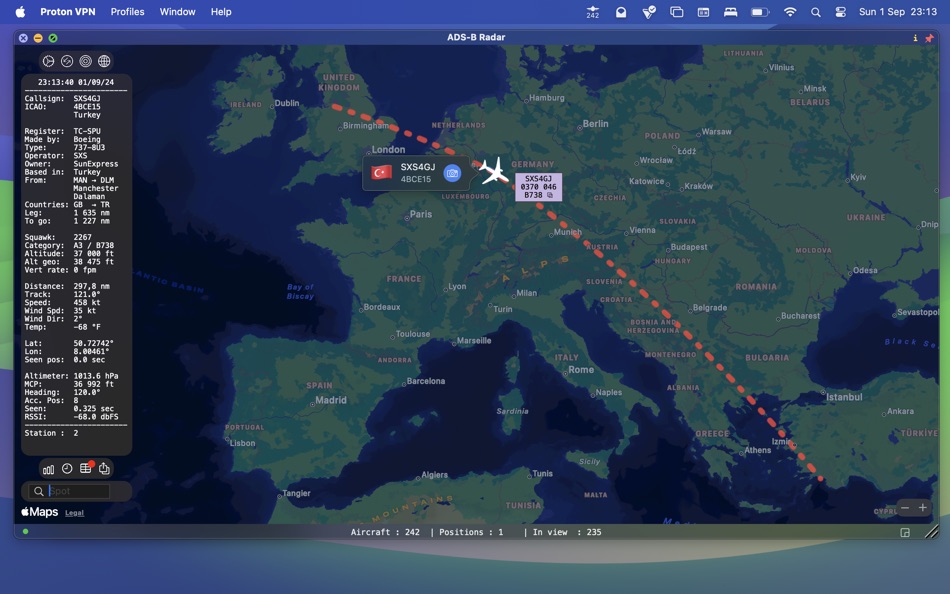 #6. ADS-B Radar (macOS) 由: Jan Nutbroek