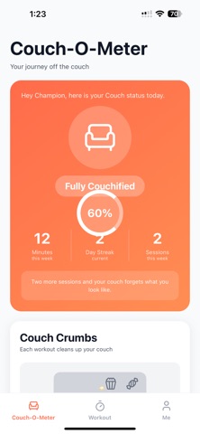 Couch-O-Meter Workout Timer screenshot