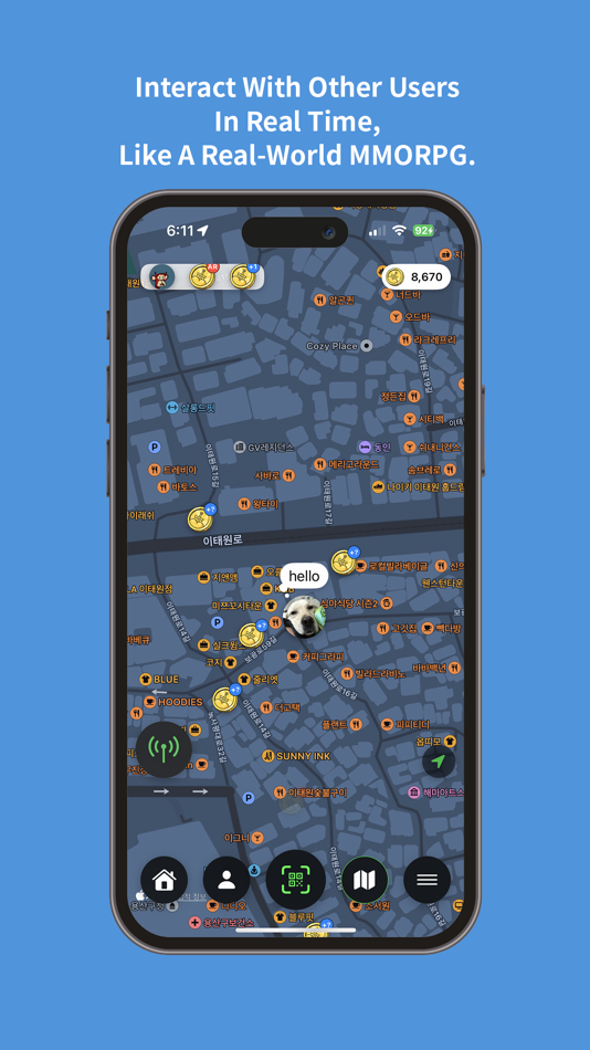 #2. QRhunt - AR MMORPG & SNS (iOS) 由: Yongjin Cheong