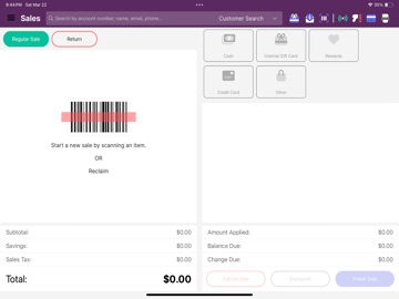 RICS>Checkout app screenshot 2
