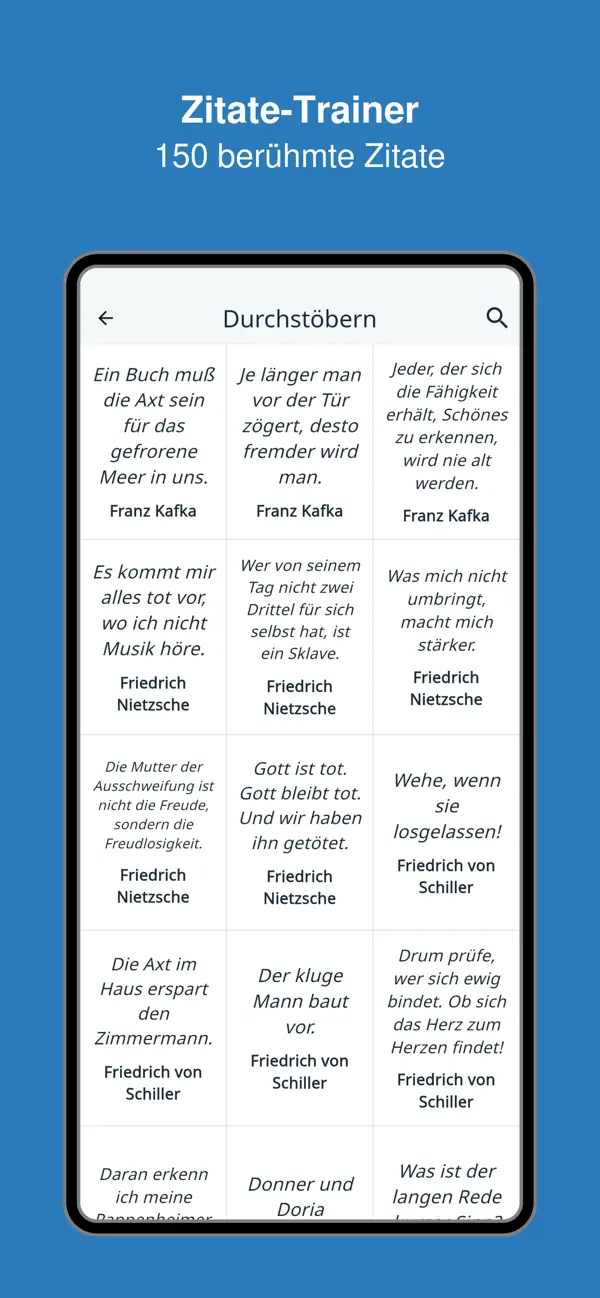 Screenshot #1 pour Zitate Trainer