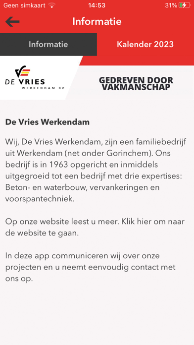 De Vries Communicatie Screenshot