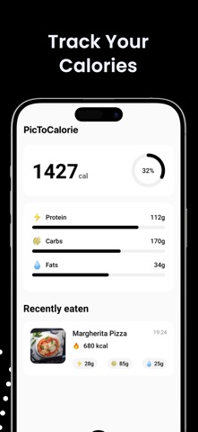 PicToCalorie - Calorie Counter iPhone screenshot