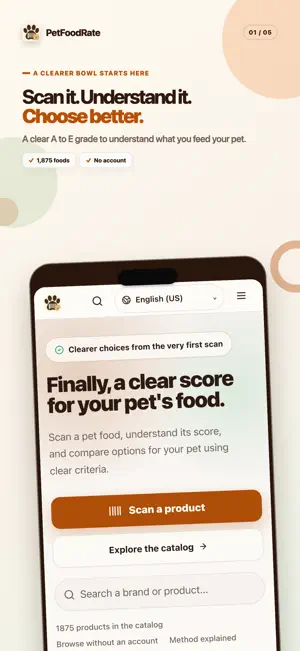 PetFoodRate: Dog Food Scanner screenshot 1