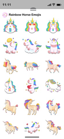 Rainbow Horse Emojis screenshot