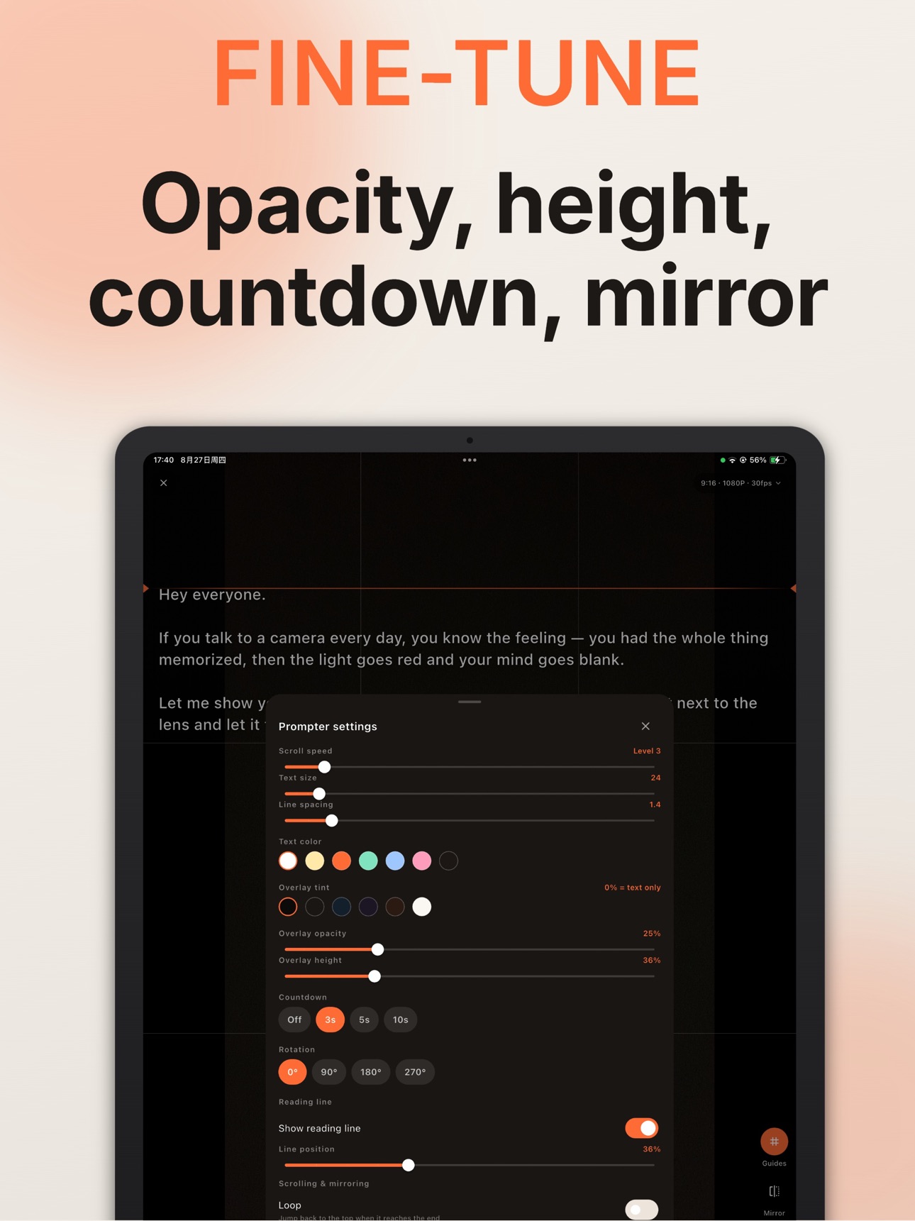 Screenshot 12 of WizScript-teleprompter